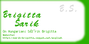 brigitta sarik business card